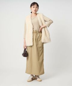 green label relaxing / グリーンレーベル リラクシング ロング・マキシ丈ワンピース | デコルテ カット ドッキング ワンピース