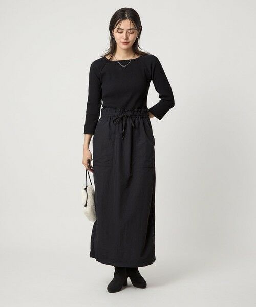 green label relaxing / グリーンレーベル リラクシング ロング・マキシ丈ワンピース | デコルテ カット ドッキング ワンピース | 詳細2