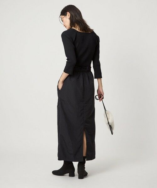 green label relaxing / グリーンレーベル リラクシング ロング・マキシ丈ワンピース | デコルテ カット ドッキング ワンピース | 詳細4