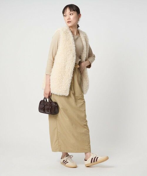 green label relaxing / グリーンレーベル リラクシング ロング・マキシ丈ワンピース | デコルテ カット ドッキング ワンピース | 詳細9