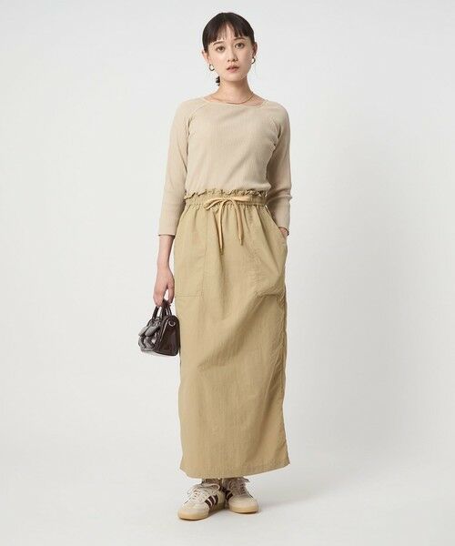 green label relaxing / グリーンレーベル リラクシング ロング・マキシ丈ワンピース | デコルテ カット ドッキング ワンピース | 詳細11