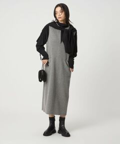 green label relaxing / グリーンレーベル リラクシング ロング・マキシ丈ワンピース | ［size SHORTあり］カルゼ キーネック ジャンパースカート