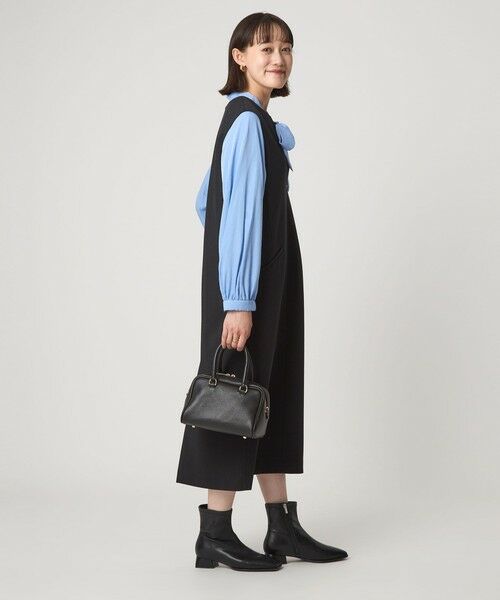 green label relaxing / グリーンレーベル リラクシング ロング・マキシ丈ワンピース | ［size SHORTあり］カルゼ キーネック ジャンパースカート | 詳細2