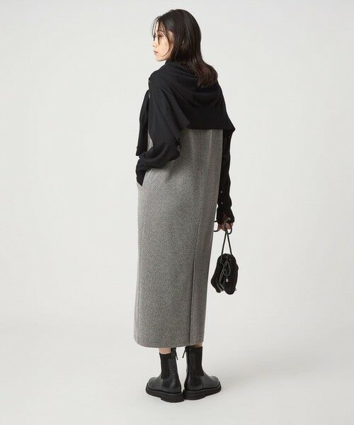 green label relaxing / グリーンレーベル リラクシング ロング・マキシ丈ワンピース | ［size SHORTあり］カルゼ キーネック ジャンパースカート | 詳細5