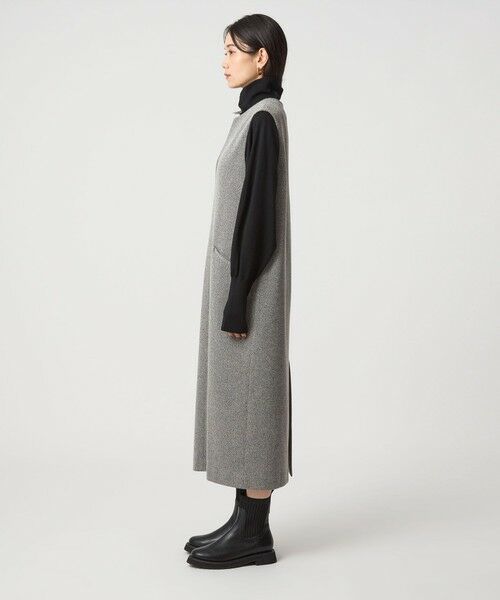 green label relaxing / グリーンレーベル リラクシング ロング・マキシ丈ワンピース | ［size SHORTあり］カルゼ キーネック ジャンパースカート | 詳細8