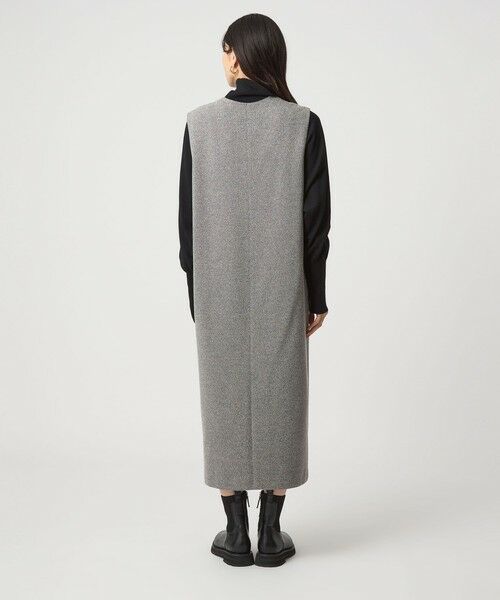 green label relaxing / グリーンレーベル リラクシング ロング・マキシ丈ワンピース | ［size SHORTあり］カルゼ キーネック ジャンパースカート | 詳細9