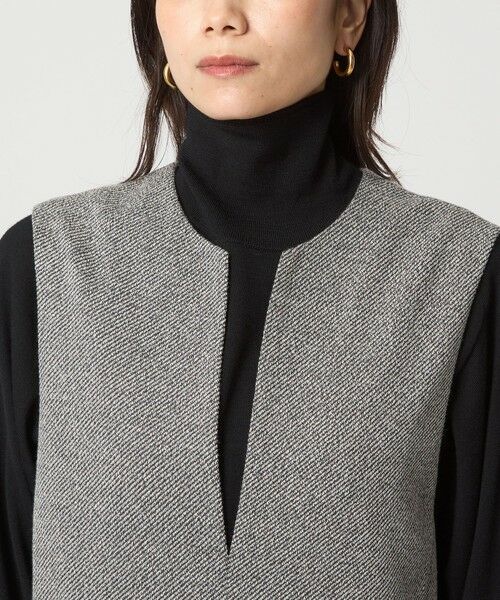 green label relaxing / グリーンレーベル リラクシング ロング・マキシ丈ワンピース | ［size SHORTあり］カルゼ キーネック ジャンパースカート | 詳細10