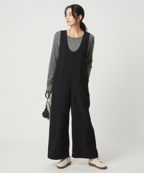 green label relaxing/グリーンレーベル リラクシング オルマイ コール ジャージー オールインワン マシンウォッシャブル ストレッチ BLACK M(38) green label relaxing/グリーンレーベル リラクシング オルマイ コール ジャージー オールインワン マシンウォッシャブル ストレッチ BLACK M(38)