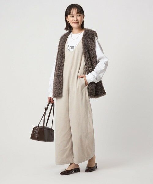 green label relaxing / グリーンレーベル リラクシング サロペット・オールインワン | オルマイ コール ジャージー オールインワン マシンウォッシャブル ストレッチ | 詳細8