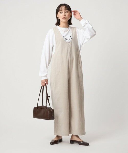 green label relaxing / グリーンレーベル リラクシング サロペット・オールインワン | オルマイ コール ジャージー オールインワン マシンウォッシャブル ストレッチ | 詳細9