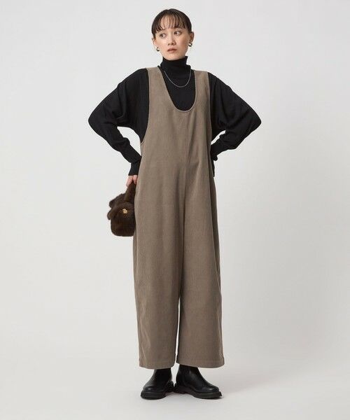 green label relaxing / グリーンレーベル リラクシング サロペット・オールインワン | オルマイ コール ジャージー オールインワン マシンウォッシャブル ストレッチ | 詳細12