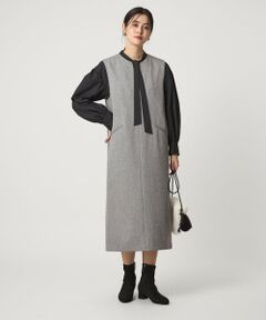 green label relaxing / グリーンレーベル リラクシング ロング・マキシ丈ワンピース | ［size SHORTあり］キーネック ジャンパースカート