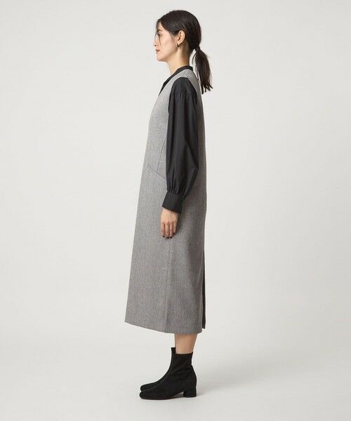 green label relaxing / グリーンレーベル リラクシング ロング・マキシ丈ワンピース | ［size SHORTあり］キーネック ジャンパースカート | 詳細5