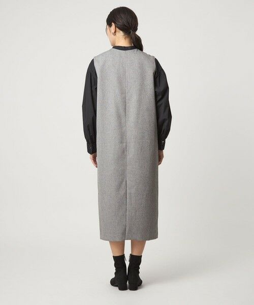 green label relaxing / グリーンレーベル リラクシング ロング・マキシ丈ワンピース | ［size SHORTあり］キーネック ジャンパースカート | 詳細6