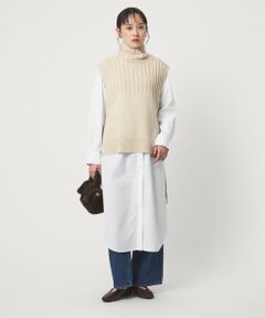 green label relaxing / グリーンレーベル リラクシング ロング・マキシ丈ワンピース | ニット ベスト × シャツ ワンピース セット