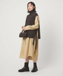 green label relaxing / グリーンレーベル リラクシング ロング・マキシ丈ワンピース | ニット ベスト × シャツ ワンピース セット
