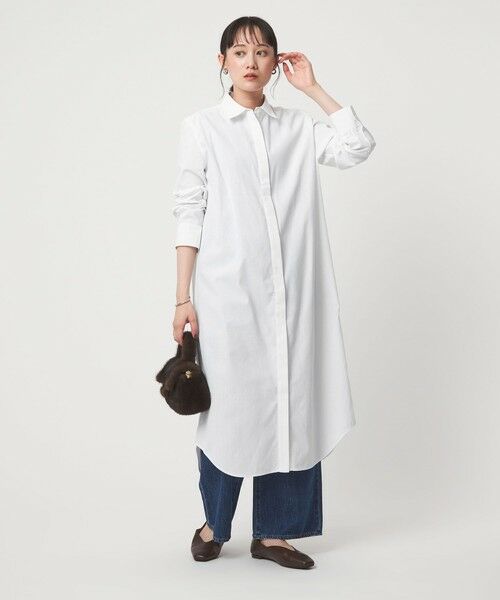 green label relaxing / グリーンレーベル リラクシング ロング・マキシ丈ワンピース | ニット ベスト × シャツ ワンピース セット | 詳細2