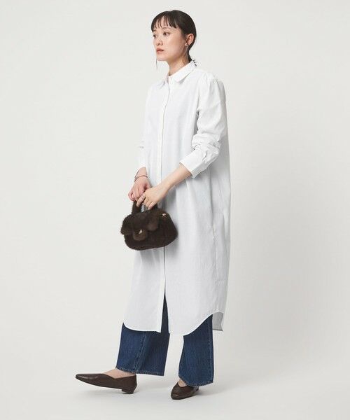 green label relaxing / グリーンレーベル リラクシング ロング・マキシ丈ワンピース | ニット ベスト × シャツ ワンピース セット | 詳細3