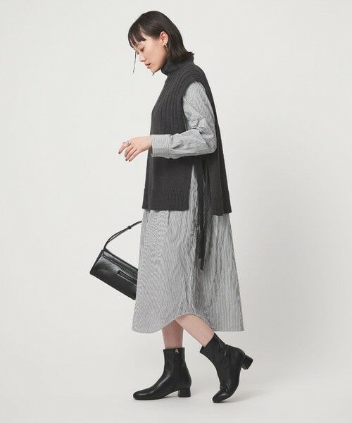 green label relaxing / グリーンレーベル リラクシング ロング・マキシ丈ワンピース | ニット ベスト × シャツ ワンピース セット | 詳細9