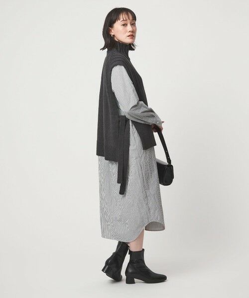 green label relaxing / グリーンレーベル リラクシング ロング・マキシ丈ワンピース | ニット ベスト × シャツ ワンピース セット | 詳細10
