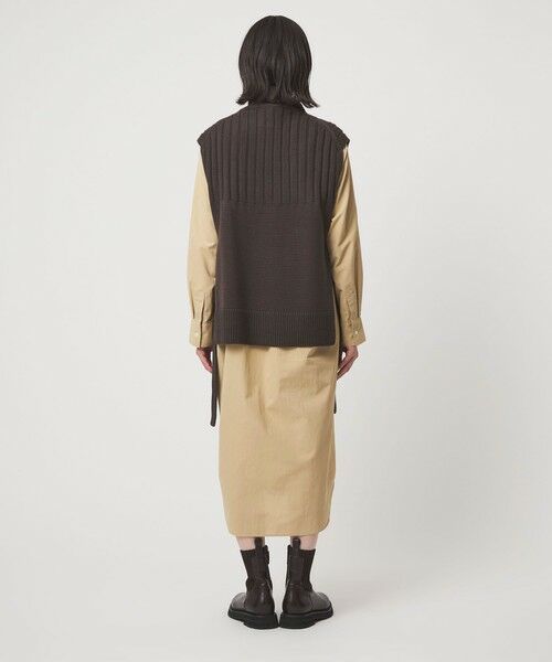 green label relaxing / グリーンレーベル リラクシング ロング・マキシ丈ワンピース | ニット ベスト × シャツ ワンピース セット | 詳細15