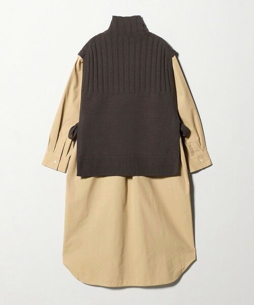 green label relaxing / グリーンレーベル リラクシング ロング・マキシ丈ワンピース | ニット ベスト × シャツ ワンピース セット | 詳細17