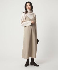 green label relaxing / グリーンレーベル リラクシング ロング・マキシ丈ワンピース | タートルネック ニット × キャミソールワンピース セット