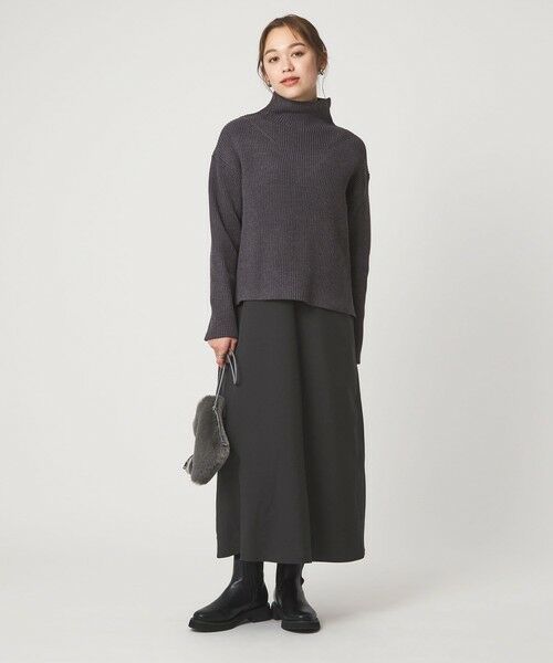 green label relaxing / グリーンレーベル リラクシング ロング・マキシ丈ワンピース | タートルネック ニット × キャミソールワンピース セット | 詳細1