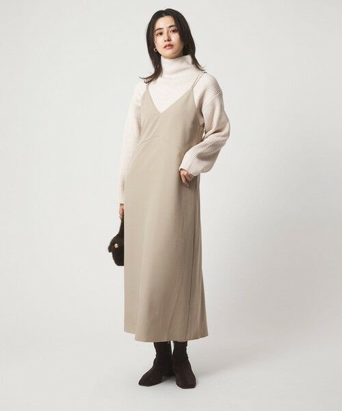green label relaxing / グリーンレーベル リラクシング ロング・マキシ丈ワンピース | タートルネック ニット × キャミソールワンピース セット | 詳細3