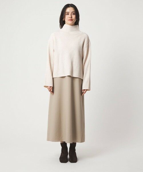 green label relaxing / グリーンレーベル リラクシング ロング・マキシ丈ワンピース | タートルネック ニット × キャミソールワンピース セット | 詳細8