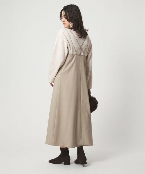 green label relaxing / グリーンレーベル リラクシング ロング・マキシ丈ワンピース | タートルネック ニット × キャミソールワンピース セット | 詳細5