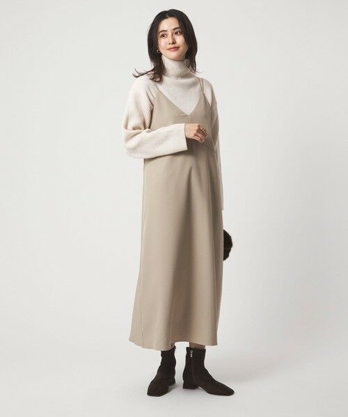 green label relaxing/グリーンレーベル リラクシング タートルネック ニット × キャミソールワンピース セット BEIGE FREE green label relaxing/グリーンレーベル リラクシング タートルネック ニット × キャミソールワンピース セット BEIGE FREE