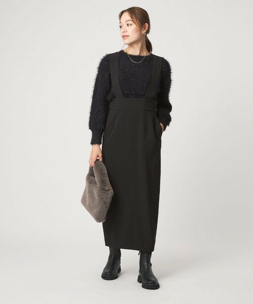 green label relaxing / グリーンレーベル リラクシング ロング・マキシ丈ワンピース | フェザー ニット プルオーバー × ジャンスパースカート セット | 詳細1