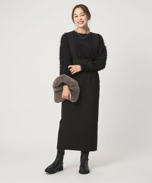 green label relaxing / グリーンレーベル リラクシング ロング・マキシ丈ワンピース | フェザー ニット プルオーバー × ジャンスパースカート セット | 詳細2