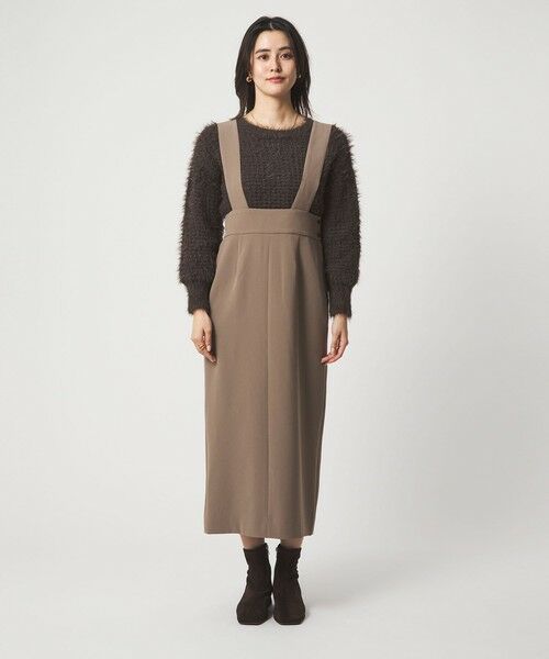 green label relaxing / グリーンレーベル リラクシング ロング・マキシ丈ワンピース | フェザー ニット プルオーバー × ジャンスパースカート セット | 詳細13