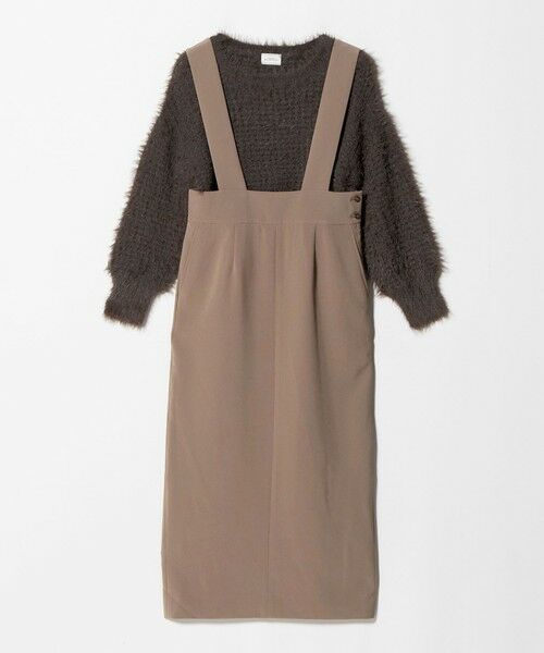 green label relaxing / グリーンレーベル リラクシング ロング・マキシ丈ワンピース | フェザー ニット プルオーバー × ジャンスパースカート セット | 詳細16