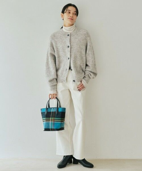 green label relaxing / グリーンレーベル リラクシング カーディガン・ボレロ | アルパカブレンド クルーネック カーディガン | 詳細2