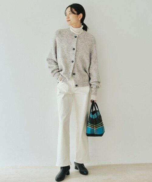 green label relaxing / グリーンレーベル リラクシング カーディガン・ボレロ | アルパカブレンド クルーネック カーディガン | 詳細4