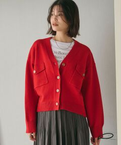 green label relaxing / グリーンレーベル リラクシング カーディガン・ボレロ | 【WEB限定】＜at ease＞ダブルポケット ニット カーディガン