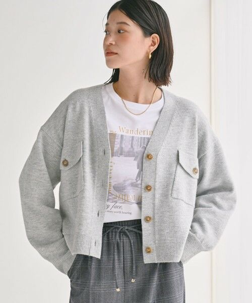 green label relaxing / グリーンレーベル リラクシング カーディガン・ボレロ | 【WEB限定】＜at ease＞ダブルポケット ニット カーディガン | 詳細2