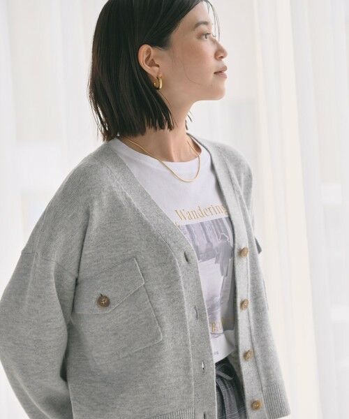 green label relaxing / グリーンレーベル リラクシング カーディガン・ボレロ | 【WEB限定】＜at ease＞ダブルポケット ニット カーディガン | 詳細3