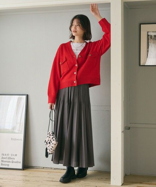 green label relaxing / グリーンレーベル リラクシング カーディガン・ボレロ | 【WEB限定】＜at ease＞ダブルポケット ニット カーディガン | 詳細14