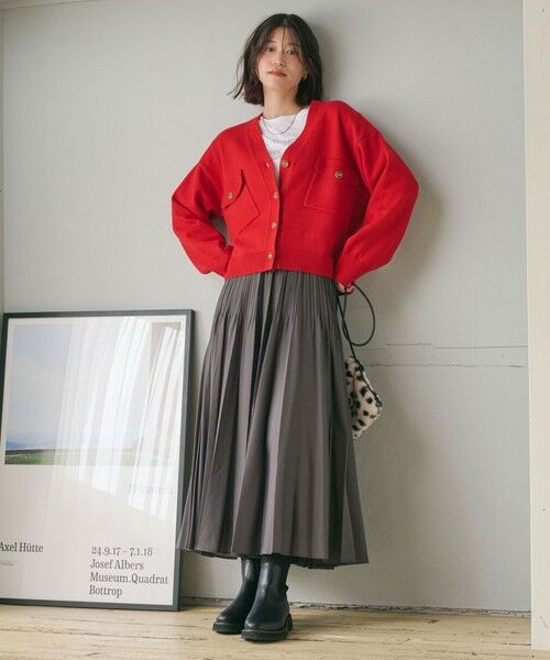 green label relaxing / グリーンレーベル リラクシング カーディガン・ボレロ | 【WEB限定】＜at ease＞ダブルポケット ニット カーディガン | 詳細15
