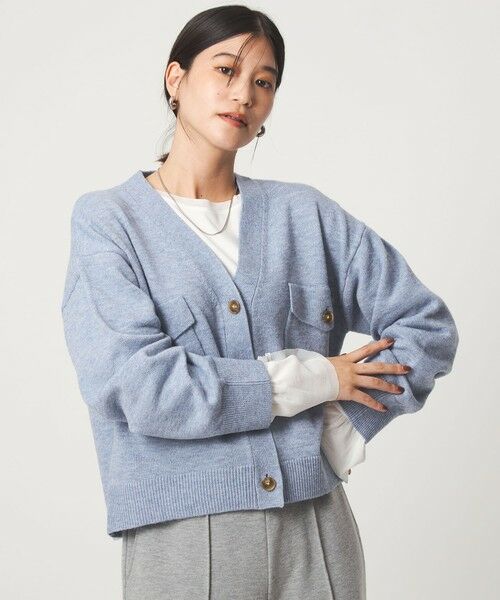 green label relaxing / グリーンレーベル リラクシング カーディガン・ボレロ | 【WEB限定】＜at ease＞ダブルポケット ニット カーディガン | 詳細17