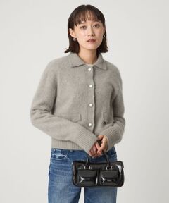 green label relaxing / グリーンレーベル リラクシング カーディガン・ボレロ | ヘアリー ニット ポロカーデイガン