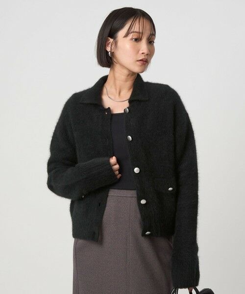green label relaxing / グリーンレーベル リラクシング カーディガン・ボレロ | ヘアリー ニット ポロカーデイガン | 詳細2