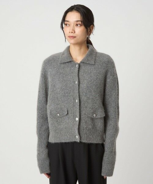 green label relaxing / グリーンレーベル リラクシング カーディガン・ボレロ | ヘアリー ニット ポロカーデイガン | 詳細16