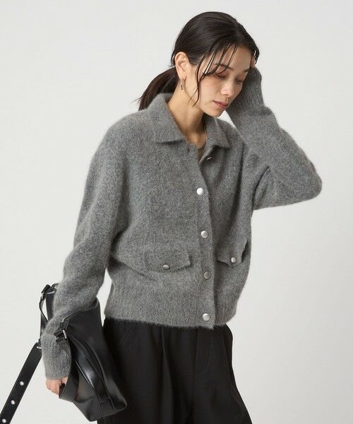 green label relaxing / グリーンレーベル リラクシング カーディガン・ボレロ | ヘアリー ニット ポロカーデイガン | 詳細13