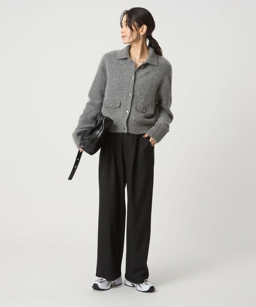 green label relaxing / グリーンレーベル リラクシング カーディガン・ボレロ | ヘアリー ニット ポロカーデイガン | 詳細14