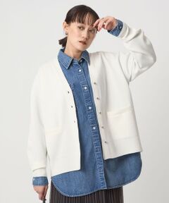 green label relaxing / グリーンレーベル リラクシング カーディガン・ボレロ | W/AC パフニット カーディガン ウォッシャブル